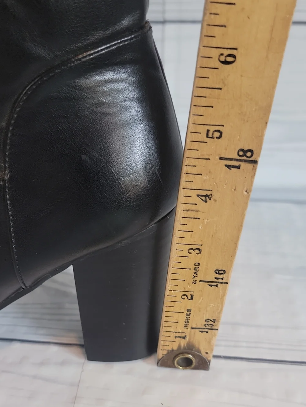 Allegra K Black Knee-High Heeled Boots - Women's Size 8